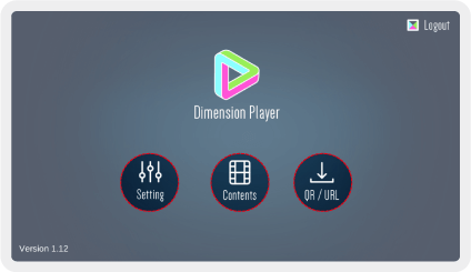 Dimension Playerのトップ画面