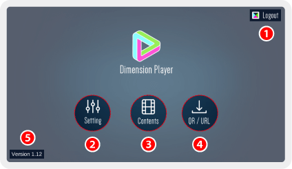 Dimension Playerの起動画面